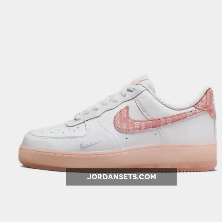 Nike Air Force 1 Low White Pink womens pink nike air force 1