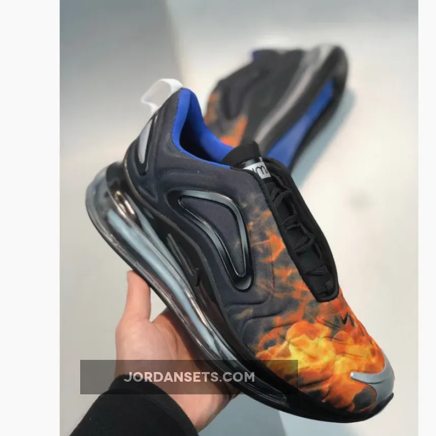 Air Max 720 Silver Nike Air Max 720 Black/Metallic Silver-Space Blue
