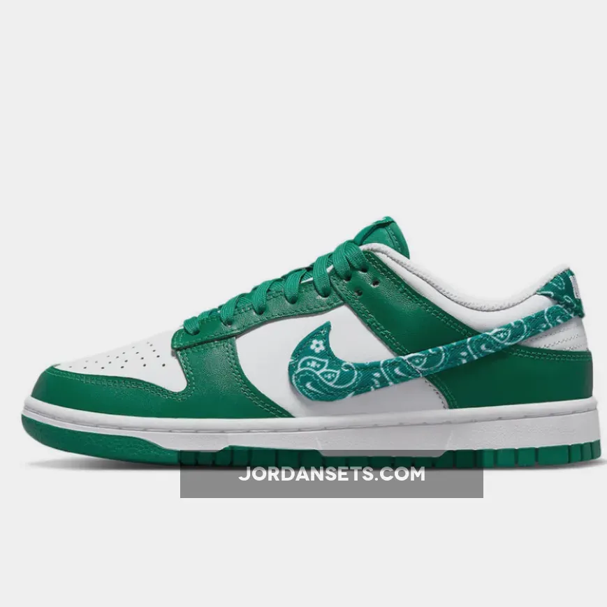 Nike Dunk Low 'Green Paisley' Green/White parsley dunks
