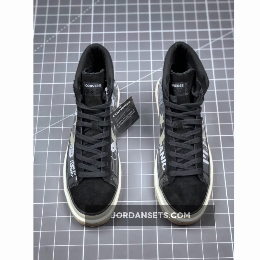 PLEASURES x Converse Pro Leather High Top Black White / Pleasuresnow