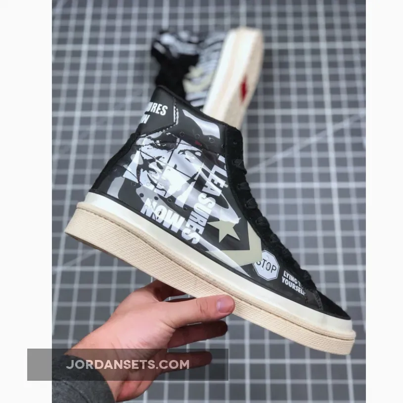 PLEASURES x Converse Pro Leather High Top Black White / Pleasuresnow