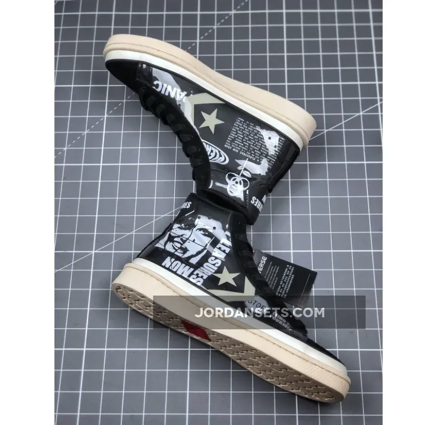 PLEASURES x Converse Pro Leather High Top Black White / Pleasuresnow