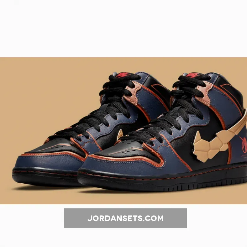 Gundam x Nike SB Dunk High 'Banshee' Thunder Blue/Metallic Gold #black unicorn gundam