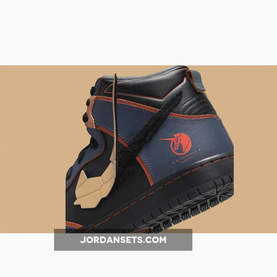 Gundam x Nike SB Dunk High 'Banshee' Thunder Blue/Metallic Gold #black unicorn gundam