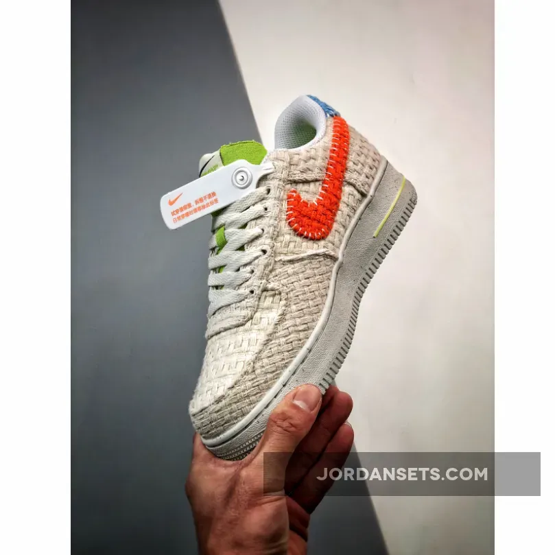 Nike Air Force 1 'Hemp' White/Orange-Blue-Green DV2112-001 #air force 1 '07 next nature