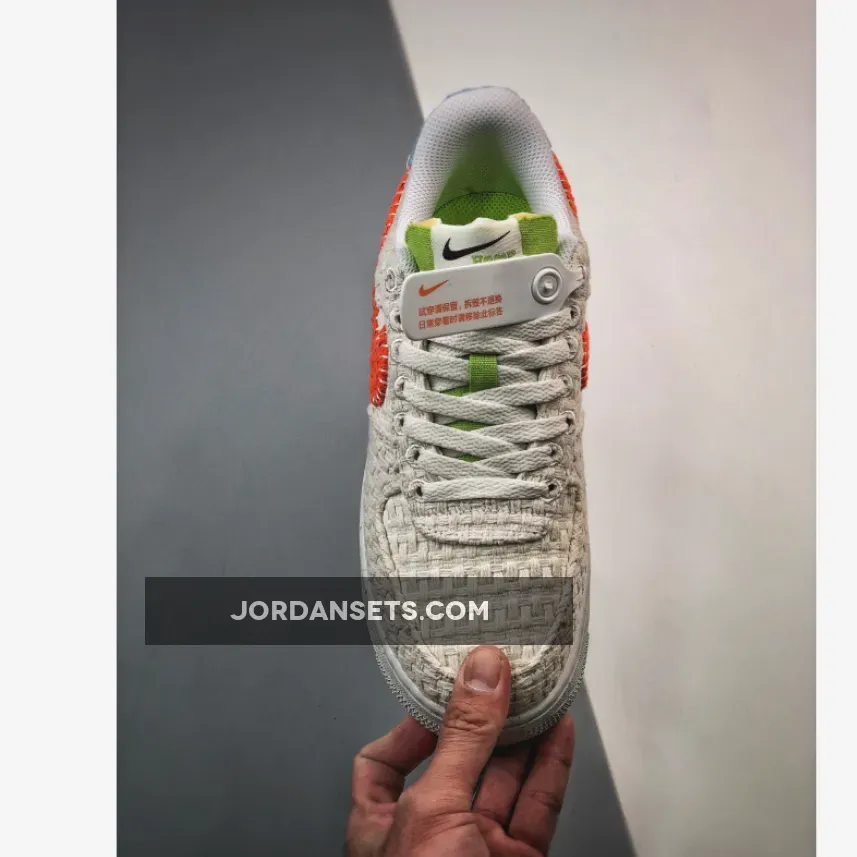 Nike Air Force 1 'Hemp' White/Orange-Blue-Green DV2112-001 #air force 1 '07 next nature