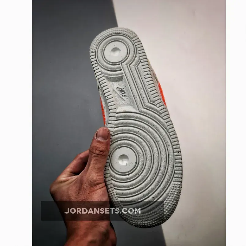 Nike Air Force 1 'Hemp' White/Orange-Blue-Green DV2112-001 #air force 1 '07 next nature