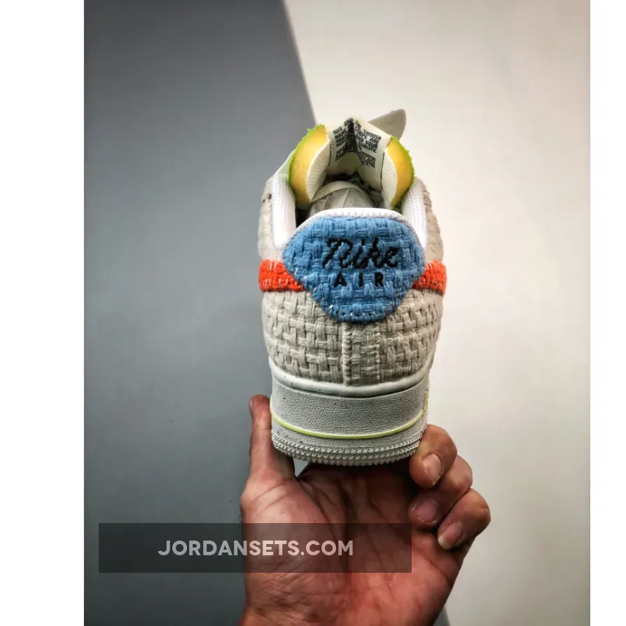 Nike Air Force 1 'Hemp' White/Orange-Blue-Green DV2112-001 #air force 1 '07 next nature