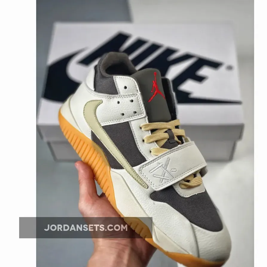 Travis Scott x Jordan Cut The Check Sail/Muslin-Black-Fire Red