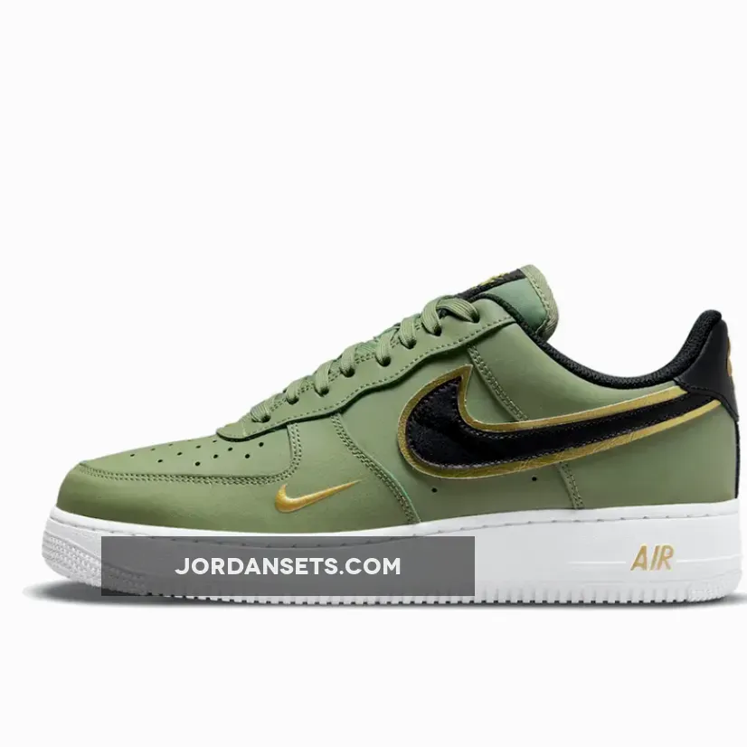 Nike Air Force 1 Green Gold Swoosh DA8481-300 / nike air force 1 07 green