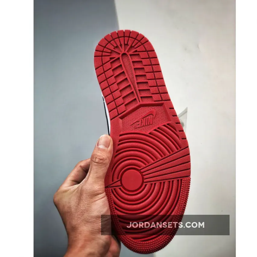 Air Jordan 1 Mid 'Black Toe' White/Gym Red-Black DQ8423-106 For Sale