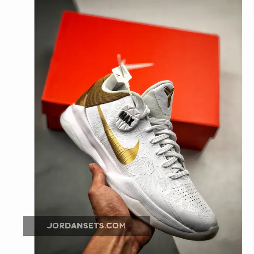 Nike Kobe 5 'Big Stage Home' White Gold kobe gold and white