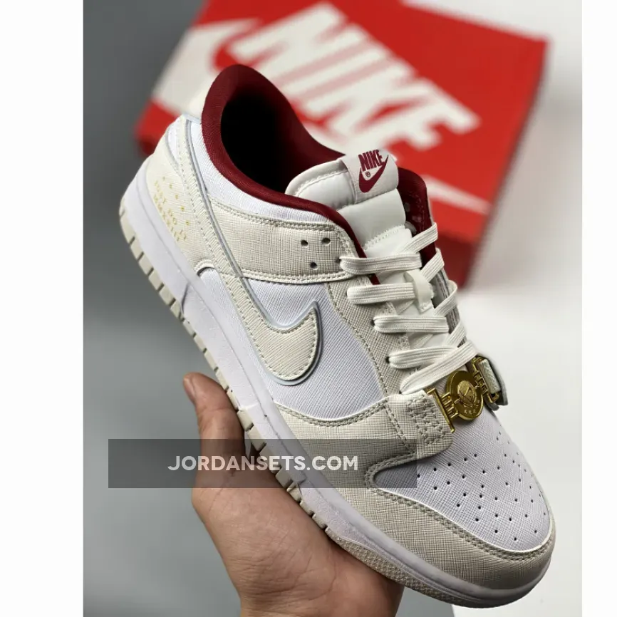 Nike Dunk Low 'Just Do It' White/Team Red/Photon nike white sail