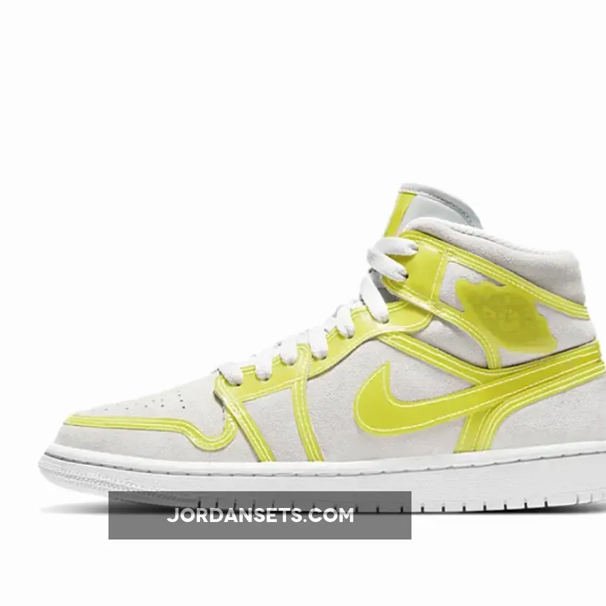 Air Jordan 1 Mid LX Off-White/Opti Yellow-White #nike jordan 1 mid off white