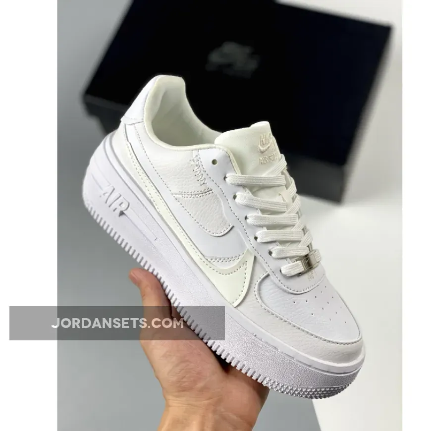 Nike Air Force 1 PLT.AF.ORM 'Triple-White' / white platform air force 1