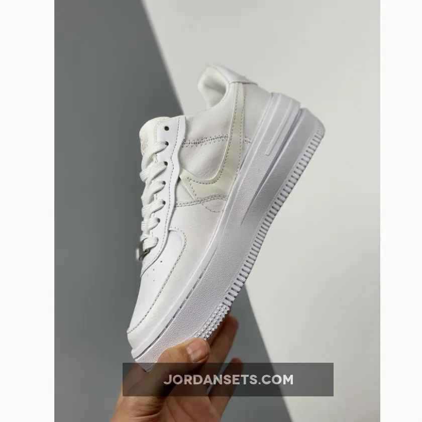Nike Air Force 1 PLT.AF.ORM 'Triple-White' / white platform air force 1