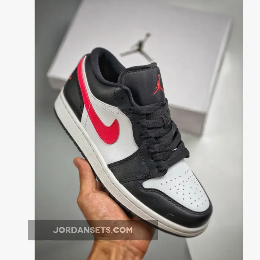 Air Jordan 1 Low Black/Siren Red-White Restock DC0774-004