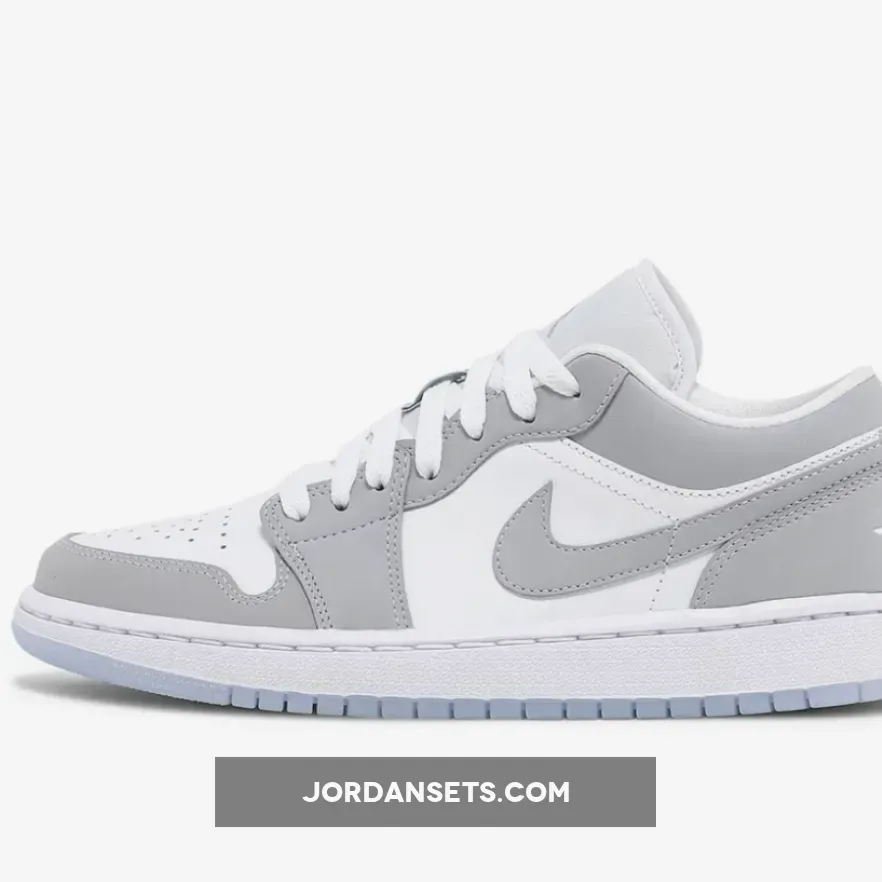 Air Jordan 1 Low White/Wolf Grey-Aluminum DC0774-105 jordan white wolf grey