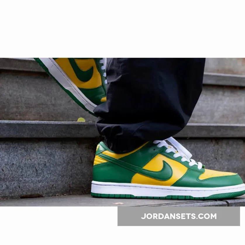 Nike Dunk Low SP Brazil CU1727-700 / green and yellow nike dunks