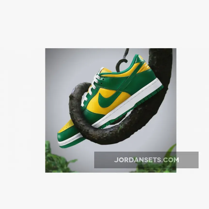 Nike Dunk Low SP Brazil CU1727-700 / green and yellow nike dunks