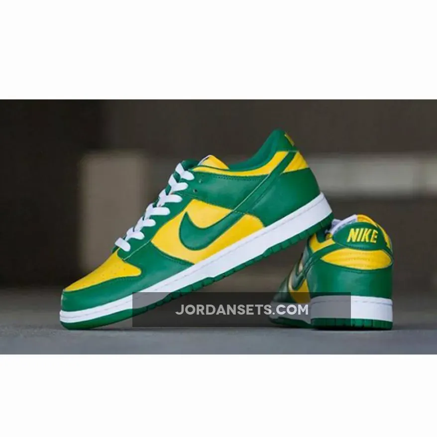 Nike Dunk Low SP Brazil CU1727-700 / green and yellow nike dunks