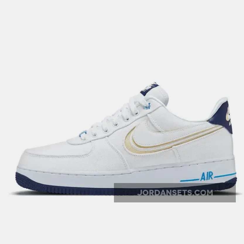 Nike Air Force 1 Low White/Blue Void #nike air force 1 low white canvas