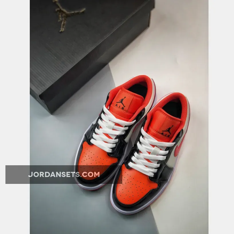Air Jordan 1 Low 'Halloween' Team Orange/Black-Sail-Iron Grey DV1335-800 #air jordan 1 halloween