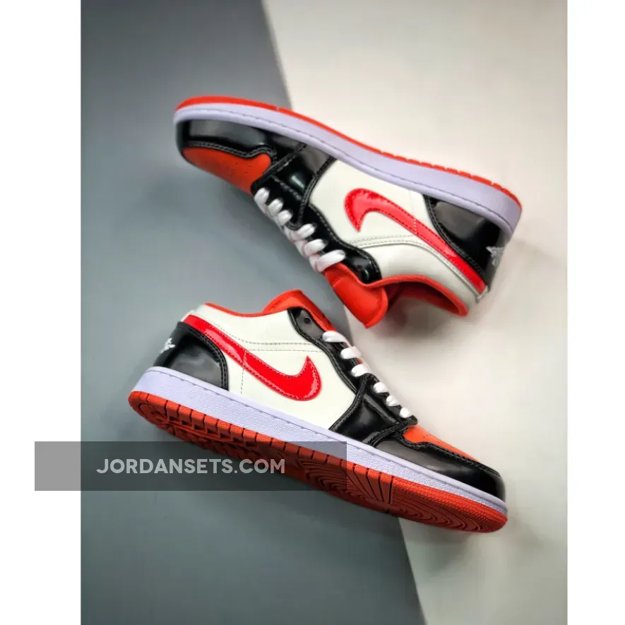 Air Jordan 1 Low 'Halloween' Team Orange/Black-Sail-Iron Grey DV1335-800 #air jordan 1 halloween