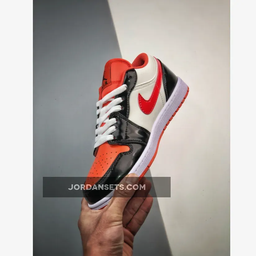 Air Jordan 1 Low 'Halloween' Team Orange/Black-Sail-Iron Grey DV1335-800 #air jordan 1 halloween