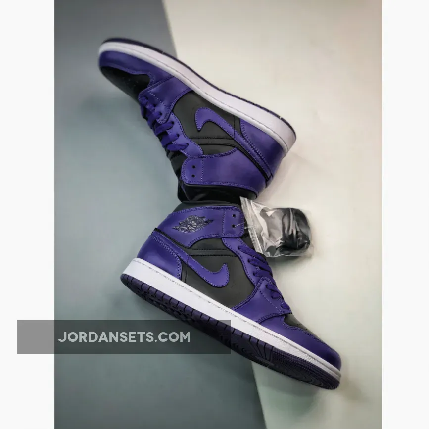 Air Jordan 1 Mid Purple Black BQ6472-051 - air jordan 1 black and purple