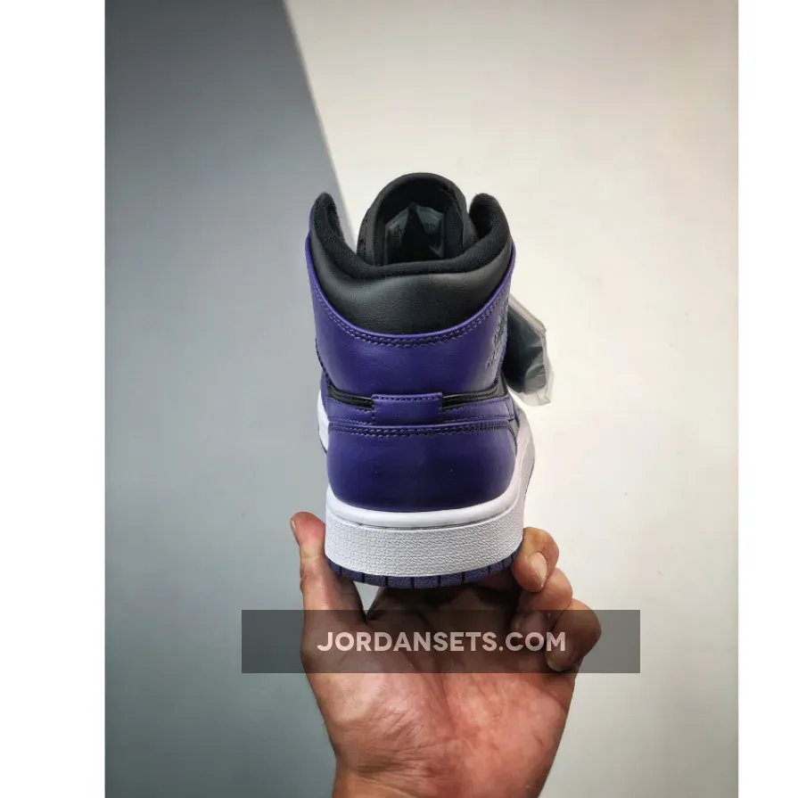 Air Jordan 1 Mid Purple Black BQ6472-051 - air jordan 1 black and purple
