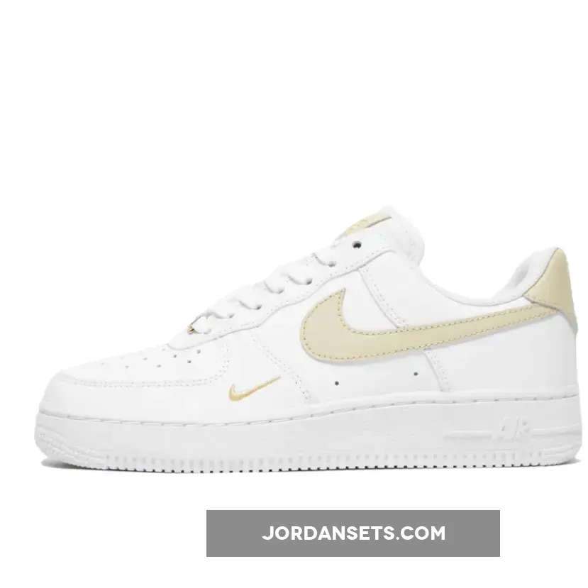 Nike Air Force 1 Essential White Gold For Womens CZ0270-105 - white rattan air force 1