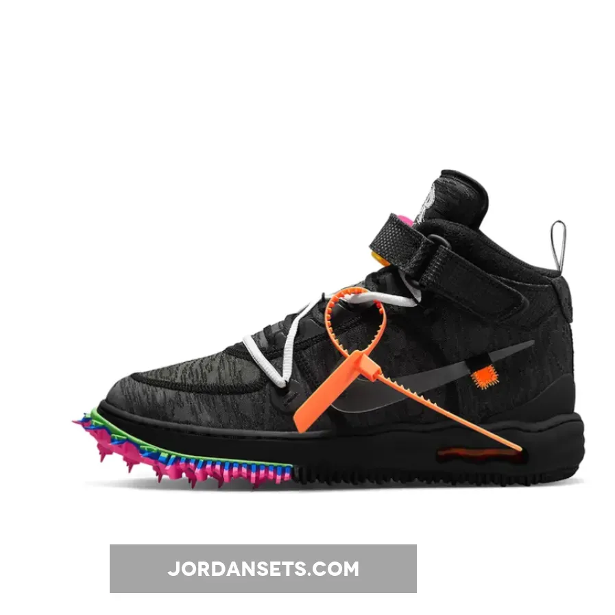 Off-White x Nike Air Force 1 Mid 'Black' DO6290-001 - off white af1 mid