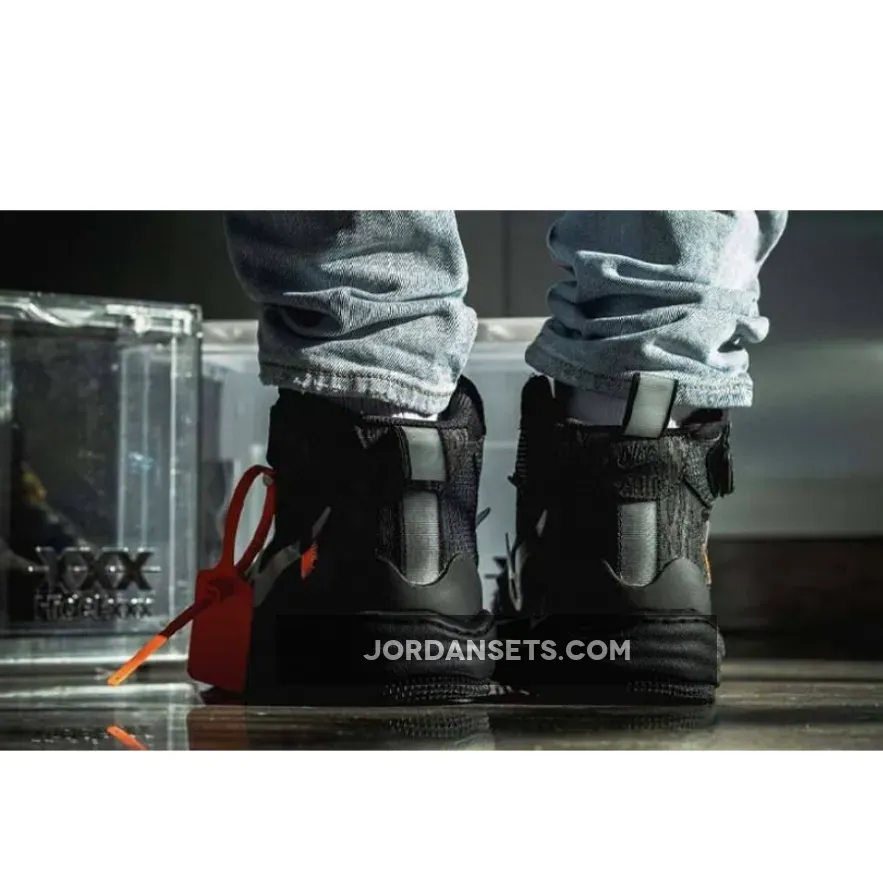 Off-White x Nike Air Force 1 Mid 'Black' DO6290-001 - off white af1 mid