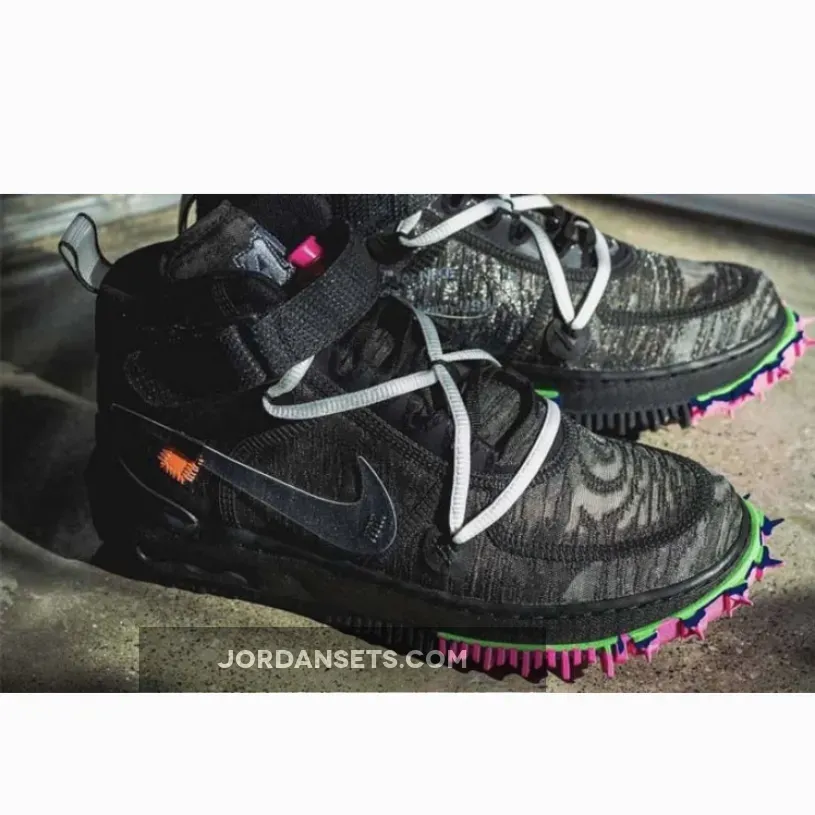 Off-White x Nike Air Force 1 Mid 'Black' DO6290-001 - off white af1 mid