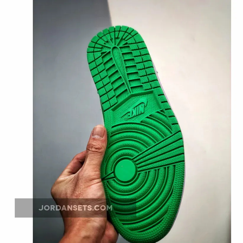 Air Jordan 1 Low Black/Lucky Green-White #lucky green jordan low