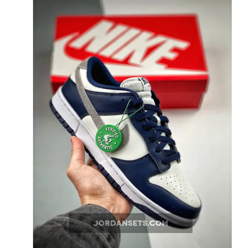 Nike Dunk Low Midnight Navy/Light Smoke Grey/White FD9749-400 #navy and white dunks