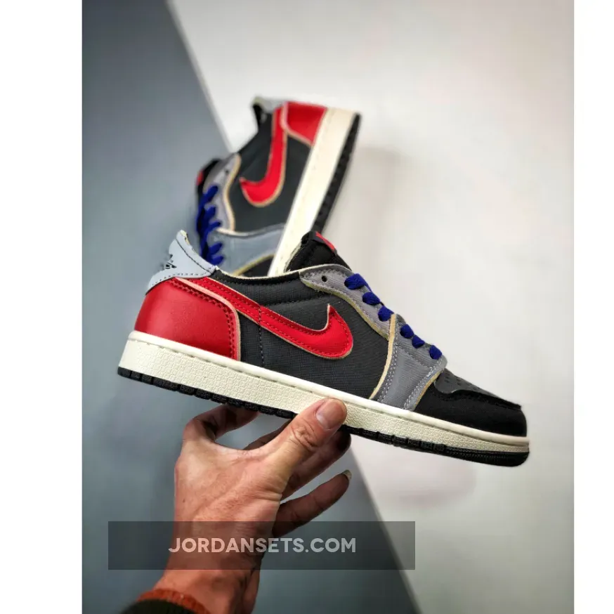Air Jordan 1 Low OG EX Black/Dark Smoke Grey-Red 1676453385 Outlet