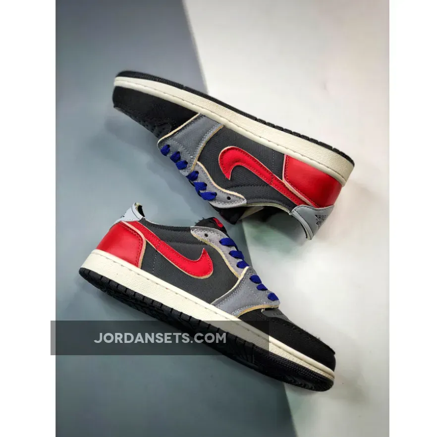 Air Jordan 1 Low OG EX Black/Dark Smoke Grey-Red 1676453385 Outlet