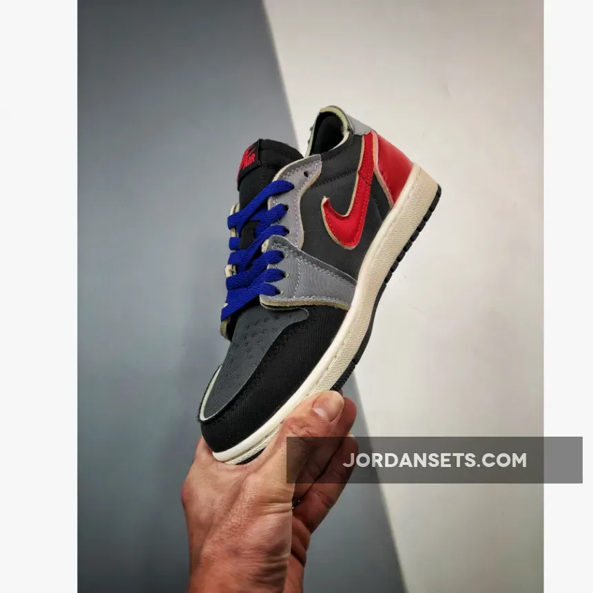Air Jordan 1 Low OG EX Black/Dark Smoke Grey-Red 1676453385 Outlet