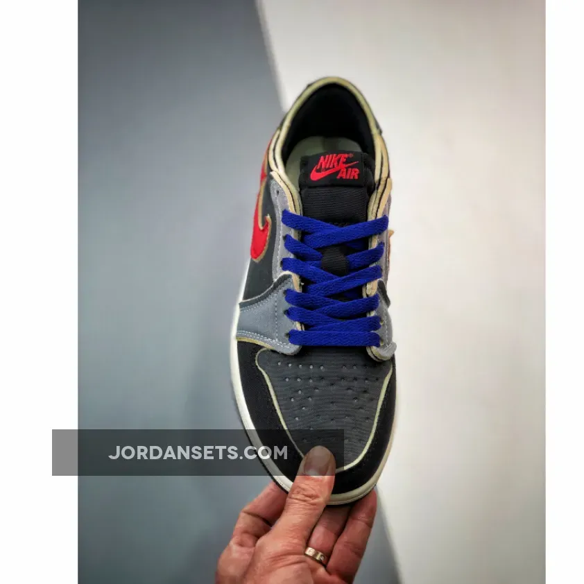Air Jordan 1 Low OG EX Black/Dark Smoke Grey-Red 1676453385 Outlet
