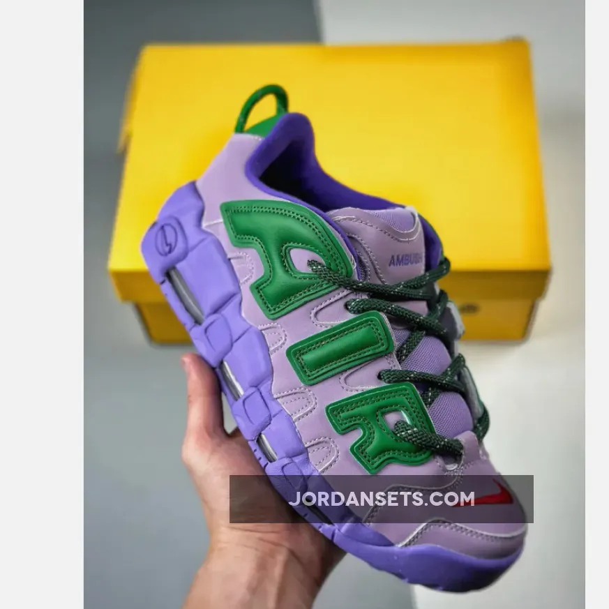 AMBUSH x Nike Air More Uptempo Low Lilac/Apple Green