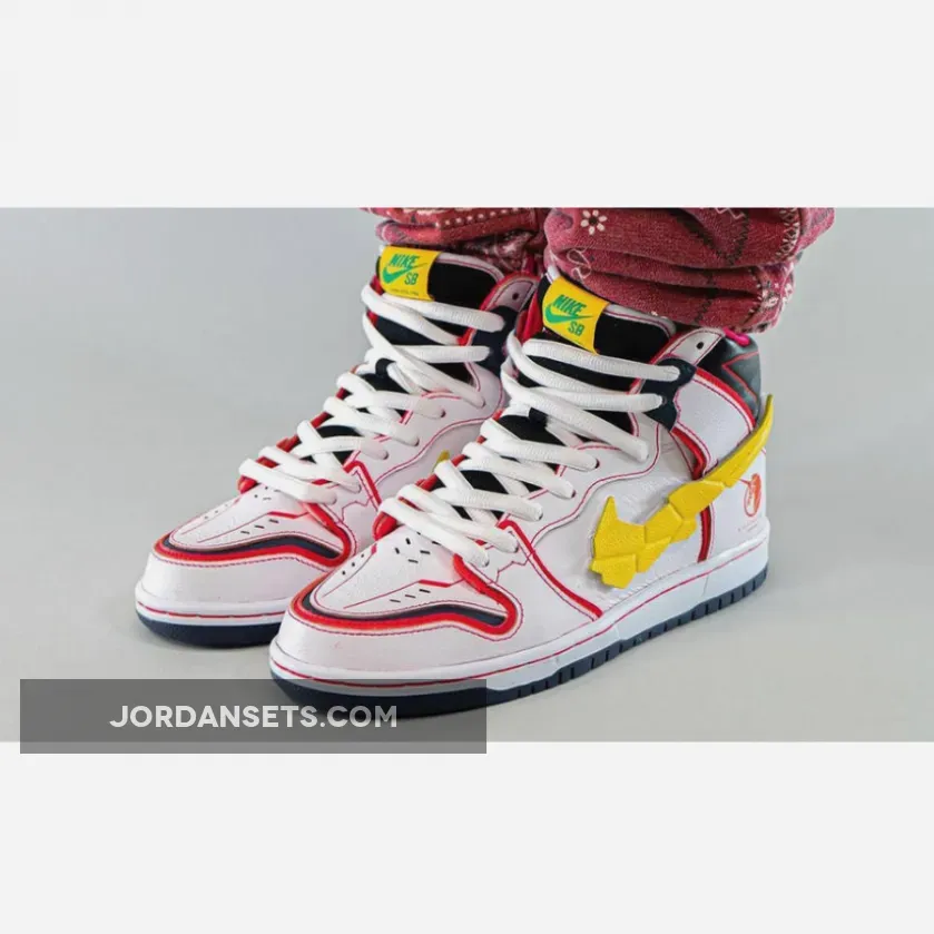 Gundam x Nike SB Dunk High 'Unicorn' White/Amarillo DH7717-100 gundam sb dunk