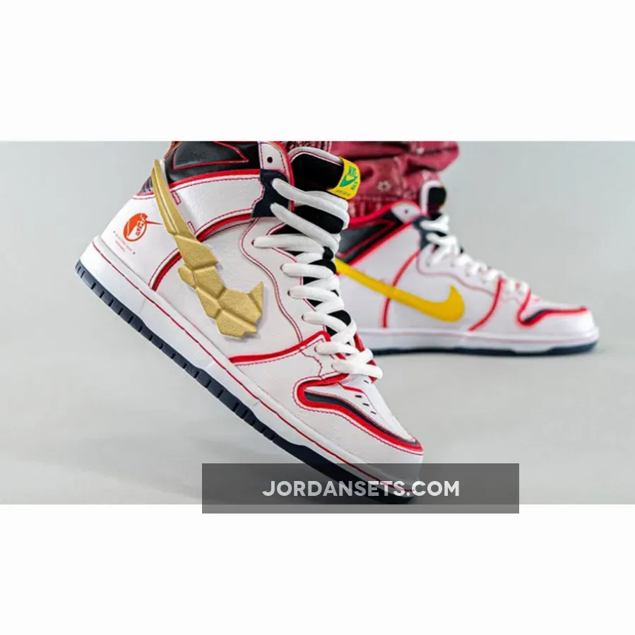 Gundam x Nike SB Dunk High 'Unicorn' White/Amarillo DH7717-100 gundam sb dunk