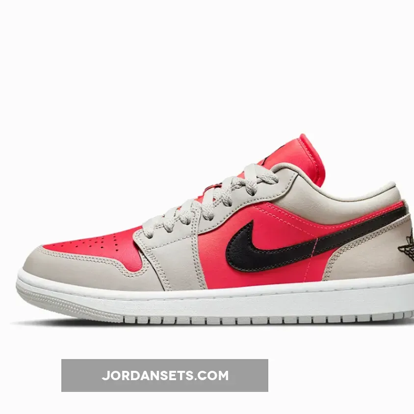Air Jordan 1 Low Light Iron Ore/Black-Siren Red