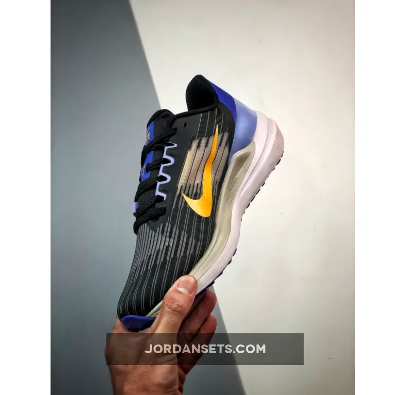 Nike Air Winflo 9 'Black/Off Noir/Lapis/Yellow Ochre' #nike air winflo 9 shield