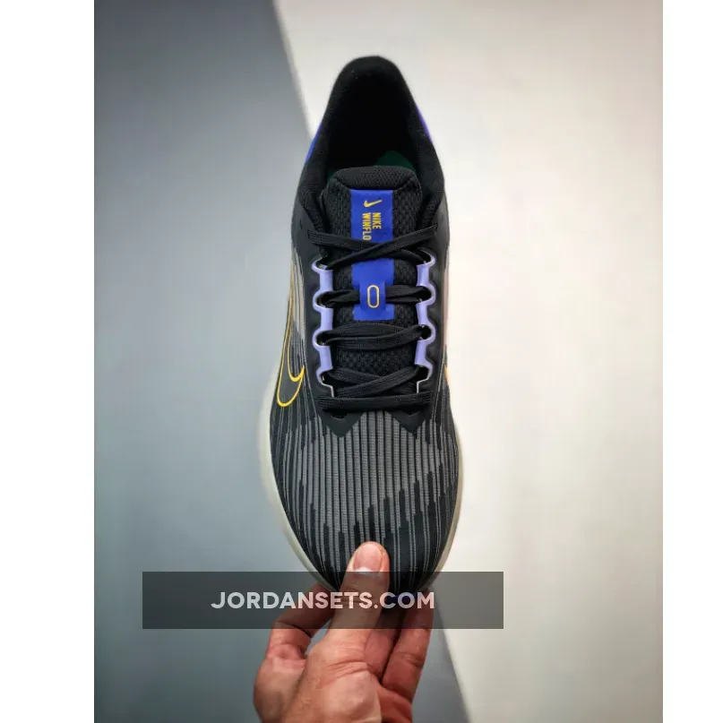 Nike Air Winflo 9 'Black/Off Noir/Lapis/Yellow Ochre' #nike air winflo 9 shield