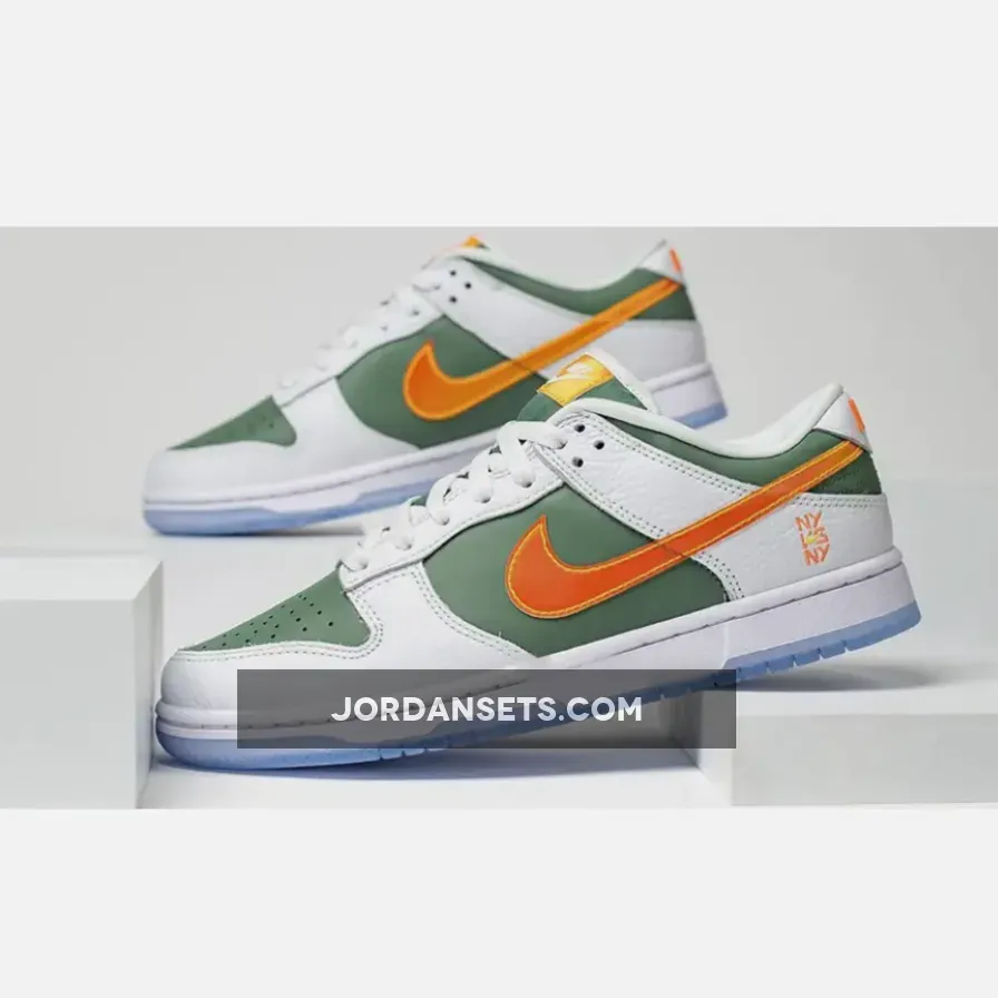 Nike Dunk Low 'NY vs. NY' Sage Green/White-Bright Orange - ny vs was