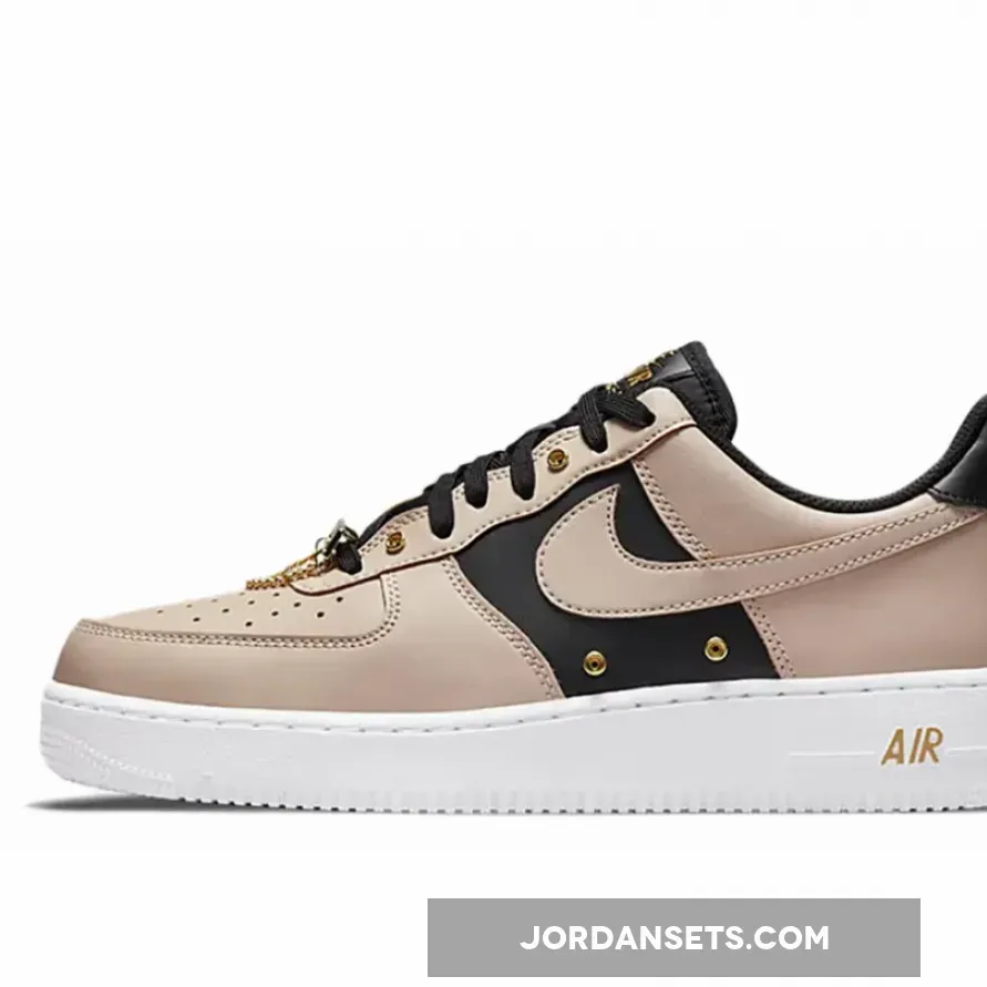 Nike Air Force 1 Low Beige Black Gold DA8571-200 / nike air force 1 particle beige