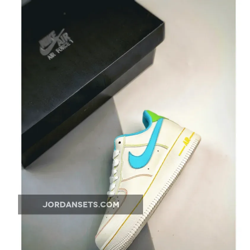 Nike Air Force 1 Low Rainbow Stitch White FJ4614-100 Nike Air Force 1 Low Rainbow Stitch White FJ4614-100